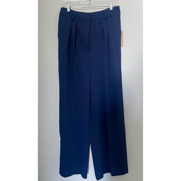 Halogen Womens Navy Wide-Leg Trousers Size M - Picture 1 of 6